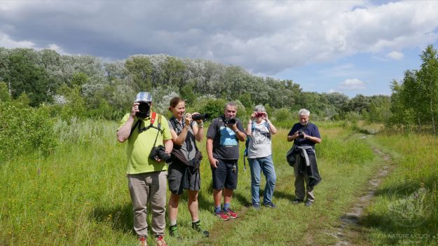 Die begeisterte Teilnehmer am Fotokurs "Naturfotografie im Nationalpark Donau-Auen"